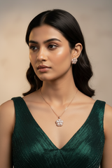 Rosegold Floral Fusion Pendant Set