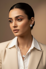 Rosegold Lily Blossom Pendant Set