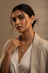 Rosegold Lily Blossom Pendant Set