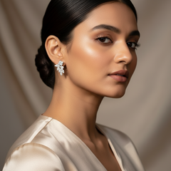 Silver Radiant Zircon studs