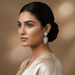 Silver Luminous Zircon dangles