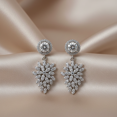 Silver Luminous Zircon dangles