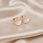 Rosegold Elegance Mother Of Pearl Studs