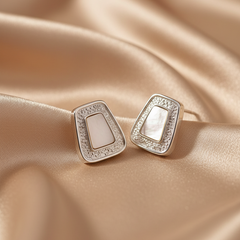 Silver Essense Mother of Pearl Studs