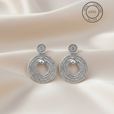 Silver Textured Spiral Dangles