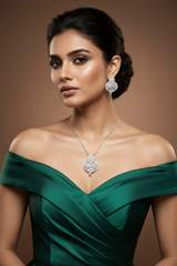Silver Radiant Elegance Pendant Set