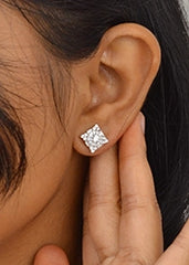 Silver Chic Rhombus Elegance Pendant Set