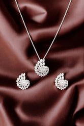 Silver Enchanted Cascade Pendant Set