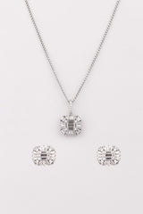 Silver Elegant Intrinsic Pendant Set