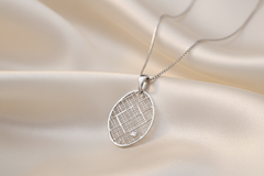 925 Sterling Silver Graceful Net Pendant With Chain