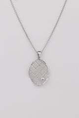 925 Sterling Silver Graceful Net Pendant With Chain