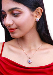 Rosegold Radiance Pendant Set