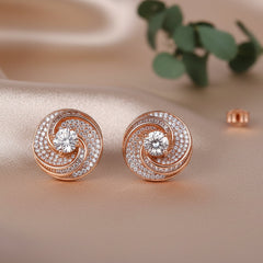 Rosegold Spiral Elegance Pendant Set