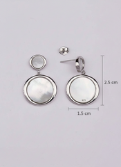 Silver Celestial Mother of Pearl Earrings