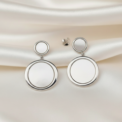 Silver Celestial Mother of Pearl Earrings