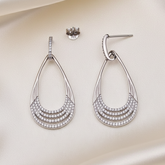 Silver Sleek Drop Earrings