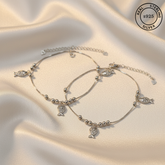 925 Sterling Silver Shoal Anklets(pair)