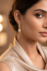 925 Sterling Silver Pearl Drop Dangle Earrings