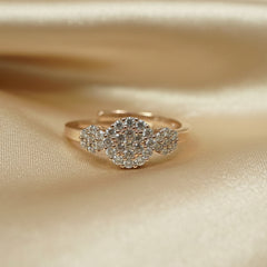 Radiant Trio 925 Sterling Silver Ring