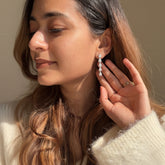 Silver Zircon Drop Dangles