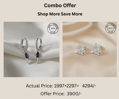 925 Sterling Silver Studs & Earrings Combo