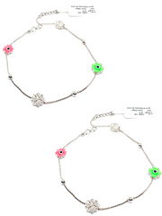925 Sterling Silver Evil Eye Anklets
