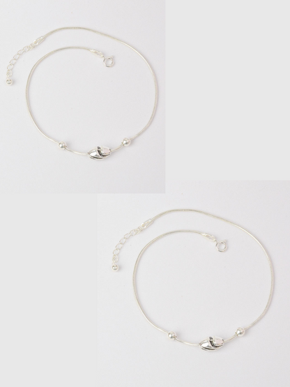 925 Sterling Silver Elegance Anklets(pair)