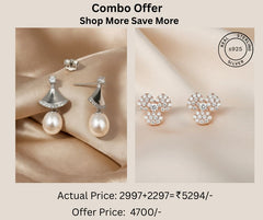 925 Sterling Silver Studs & Earrings Combo