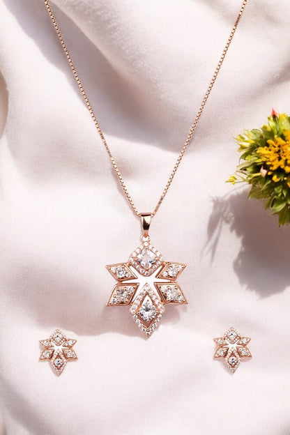 Rosegold Contemporary Classic Pendant Set