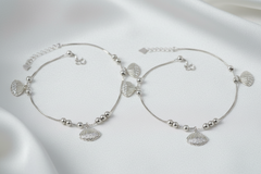 925 Sterling Silver Shell Anklets