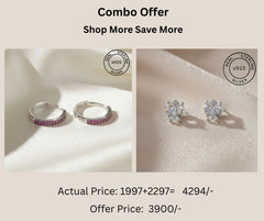 925 Sterling Silver Studs & Earrings Combo