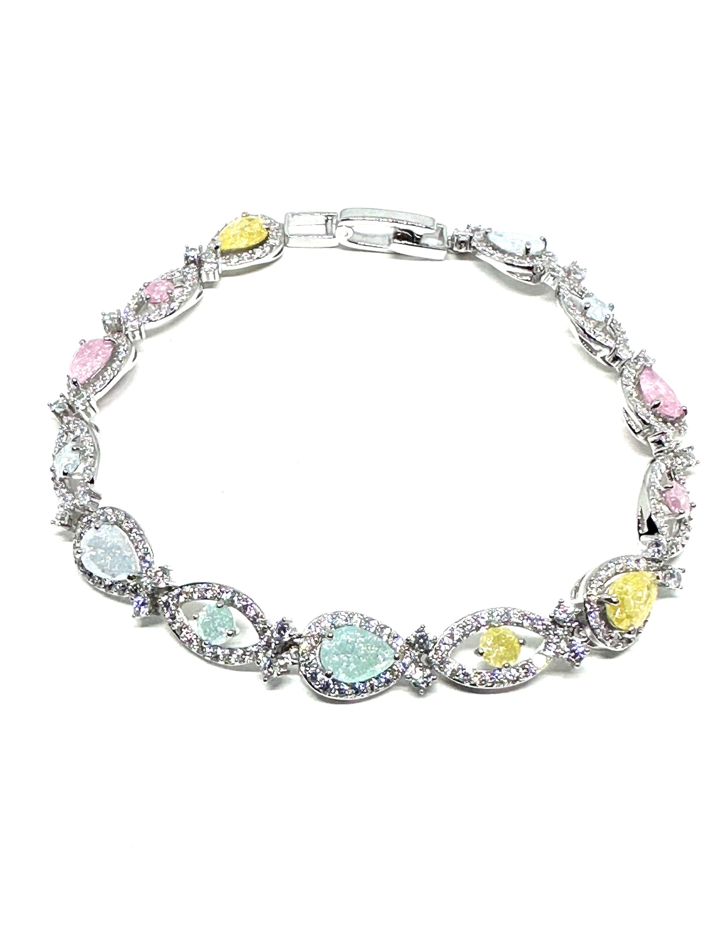 925 Sterling Silver Rainbow Bracelet