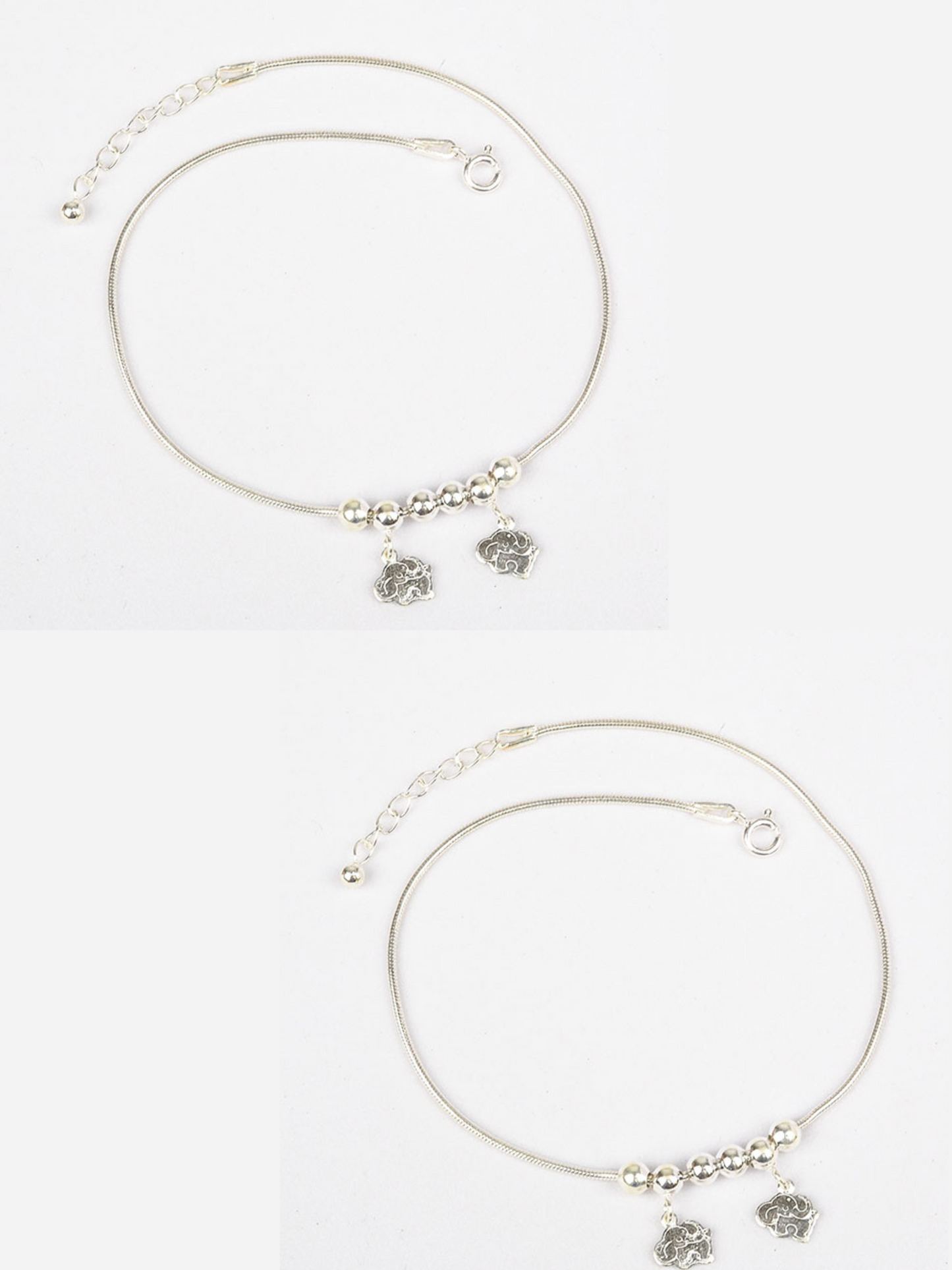 925 Sterling Silver Whispers Anklet(pair)