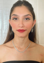 925 Sterling Silver CZ Zircons Necklace Set