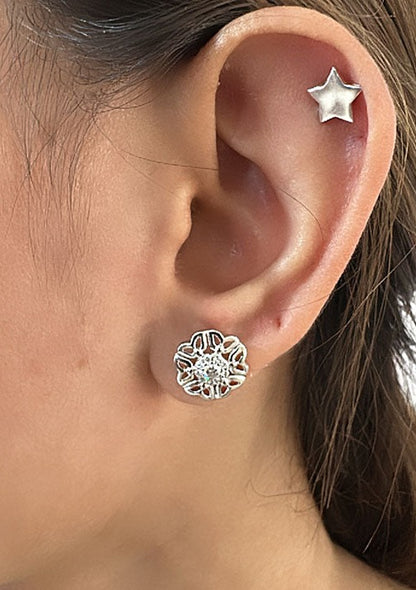 Flower Harmony 925 Sterling Silver Studs