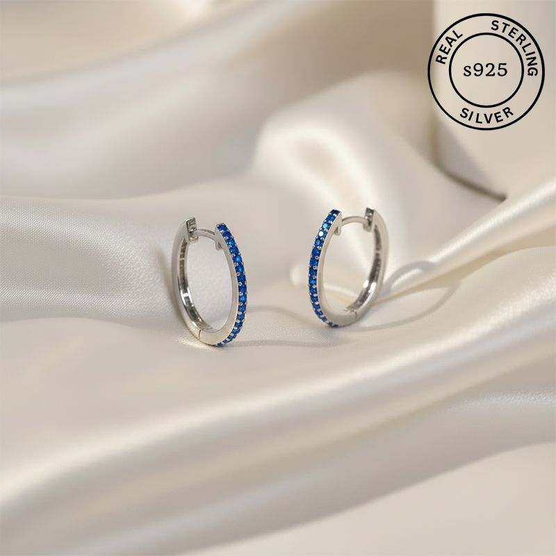 Berry Bloom 925 Sterling Silver Hoop Earrings