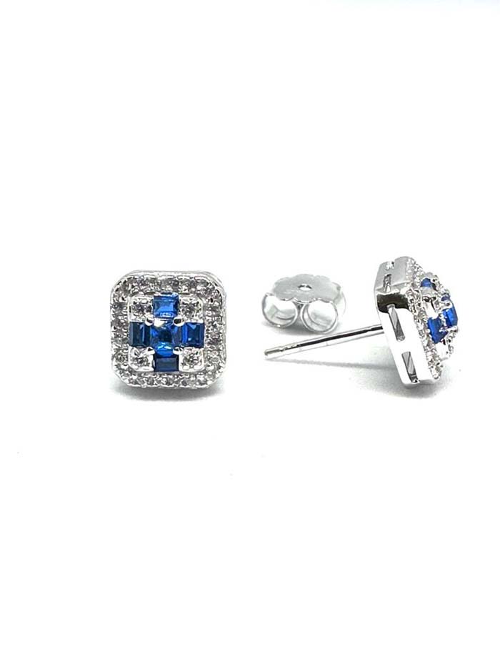 925 Sterling Sapphire Blue Studs