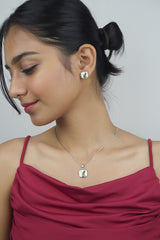 Silver Nature Inspired Pendant Set