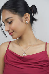 Silver Chic Brown Modern Pendant Set