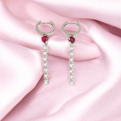 Silver Heartfelt Hoop Earrings