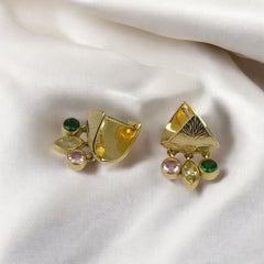 Gold Shimmering muticolour charm dangles