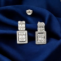 Silver Dazzling Zircon studs
