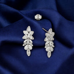 Silver CZ Zircon Fusion Danglers