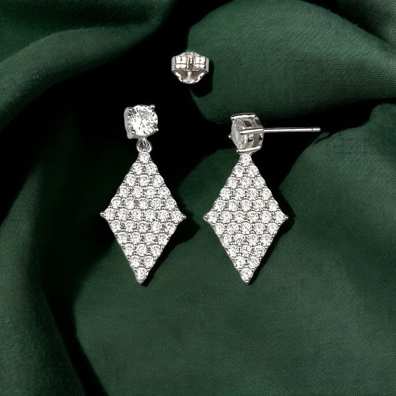 Silver Rhombus Dangles