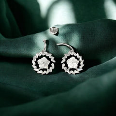 Silver Floral Fusion Danglers