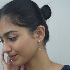 Silver Minimal chic Danglers
