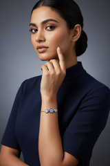Silver 3 Evil Eye bracelet