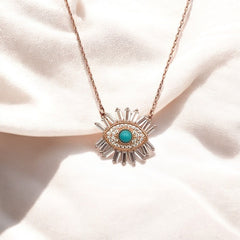 Rosegold Evil Eye Necklace