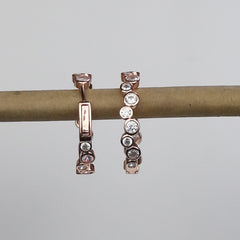 Rosegold Zircon Hoops