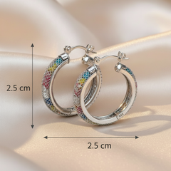 925 Sterling Silver Radiant hoops